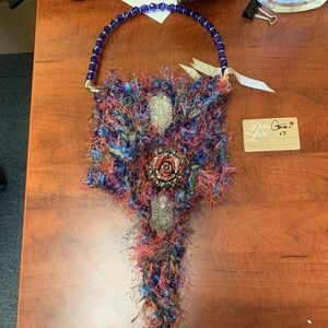 Perla Lichi One of a Kind Feathery Handbag